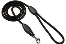 Adori Looplijn Nylon Rond Zwart - Hondenriem - 130X1.3 cm