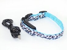 Led Halsband Panterpint Blauw - 28cm Hond