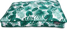 Lex & Max Leaves - Losse hoes voor hondenkussen - Boxbed - 90x65x9cm - Donkergroen