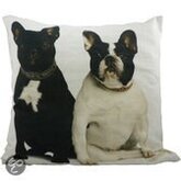 Mars & More Hond Franse Bulldogs - Sierkussen - 50x50 cm - Multi