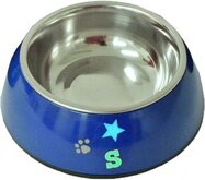 Lief! Voerbak Rvs / Plastic Boys Blauw - 14 CM