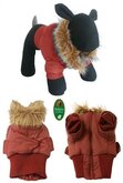 Boony hondenjas stretcher met bontkraag rood 44 cm