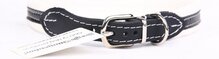 Dog's Companion Leren Halsband - 37-41 cm x 20 mm - Soft/Duo - Wit