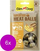 Gimdog Superfood Meat Balls 70 g - Hondensnacks - 6 x Kip&Banaan&Sesam