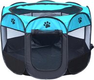 Puppyren / hondenren / puppytent draagbaar Maat L - Blauw / zwart