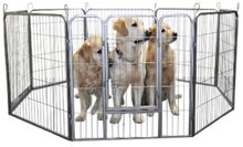 Topmast Puppyren - 8 delig - Grijs - 100cm Hoog - 640cm Omtrek