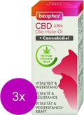 Beaphar Cbd Cannabidiol Olie 2.75% - Voedingssupplement - Antistress - 3 x 10 ml