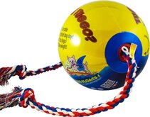 Tuggo Bal met Trektouw - Dierenspeelgoed - Geel - 25 cm