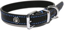 Luxury Leather Halsband Hond Leer Luxe Zwart - 3.8X56-66 CM