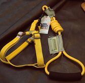 Touchdog Tuig met Lijn - Hond - Tuig - 15 mm - Geel