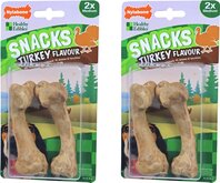 Nylabone gezonde harde snack kalkoen M per 2 verpakkingen