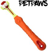 Petpaws - tandenborstel voor honden - 3-voudige kop - oranje