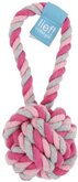 Lief hondenspeelgoed flossbal girls roze / wit