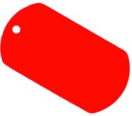 Military Tag Penning Groot Rood