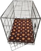 Topmast Hondenbench Bench Zwart Medium 76 * 45 * 52 cm + GRATIS Fleece benchkussen bruin