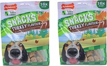 Nylabone gezonde harde snack 16x kalkoen 320 gr per 2 verpakkingen