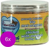 Renske Gezonde Beloning Hartjes 100 g - Hondensnacks - 6 x Kip&Oregano