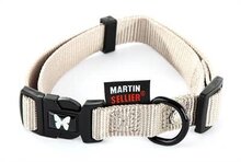 Martin sellier halsband voor hond nylon grijs verstelbaar 16 mmx30-45 cm