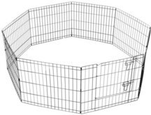Topmast Puppyren  XL - Zwart gecoat metaal - Uitvouwbaar - 560cm omtrek   107cm hoogte