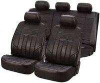 Stoelhoes set Zwart Leder Art.nr.19620