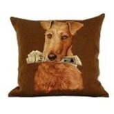 Mars & More - Gobelin - Sierkussen - Hond Met Krant - 45x45cm