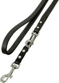 Topmast Hondenriem - Hondenlijn - Trainingslijn - Verstelbaar - Vetleer - Zwart - Soepel -18 mm x 200 cm - Stevig