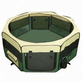 Topmast XL Puppyren Nylon Groen / Beige 8 Delen x 60 cm | 100 cm Hoog