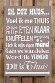 Tekstbord taupe 60x40cm Hond - 909041112014