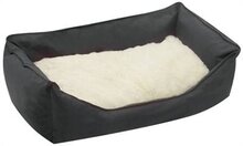 Flamingo Orso Bianco Hondenbed Zwart - 100 x 70 x 24 cm Medium