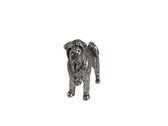 SHAR-PEI HOND - BEELDJE - AMBACHTELIJK GEPATINEERD GLANZEND TIN