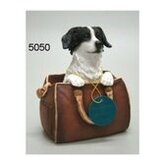 Beeldje Border Collie hond in tas 11 cm