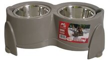 Savic ergo feeder grijs 850 ml 2x17 cm