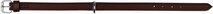 Leren Halsband cognac (halsmaat 52 - 63 cm) breedte 30 mm