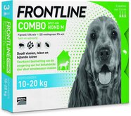Frontline Combo - M: van 10 tot 20 kg - Anti vlooienmiddel en tekenmiddel - Hond - 3 pipetten