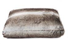 Lex & max royal fur losse hoes voor hondenkussen boxbed  75x50x9cm zilvervos