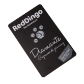 Red Dingo Hondenpenning Giftcard Diamond - Hondenadresdrager - Zwart per stuk