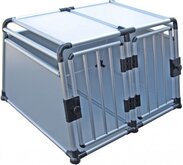 Topmast Transportbox Hondenbox Autobox Honden aluminium dubbeldeurs