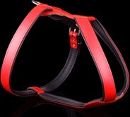Dog's Companion Leren Harnas - 71-84 cm x 30 mm - 90 cm lang - Rood