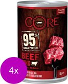 Wellness Core Grain Free 95 400 g - Hondenvoer - 4 x Rund&Broccoli