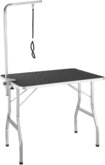 tectake- Trimtafel met lus zwart / grijs - 402892