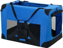 Dieren transportbox - reismand - koningsblauw - XXL