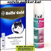 anti vlooien pakket voor de kat 4 kg tot 8kg - omgevingsspray + 2 pipetten bolfo gold kat 80