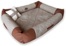 Happy-House Classical Hondenmand Taupe/Bruin - Maat: XL 115x95x20 basket&bag
