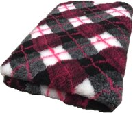 Topmast Vetbed hondenkleed benchdeken Diamond Ruit Zwart Grijs Fuchsia Wit -anti-slip 150x100cm Machinewasbaar