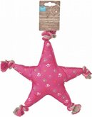 Lief! hondenspeelgoed canvas ster met piep girls roze 30 cm