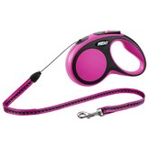 Flexi Rollijn New Comfort Koord S 5 m - Hondenriem - Roze Tot12kg
