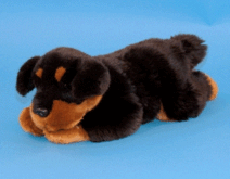 Pluche knuffel hond rottweiler 33cm
