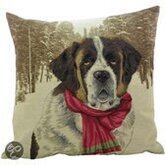 Mars & More Hond St. Bernard - Sierkussen - 45x45 cm - Multi