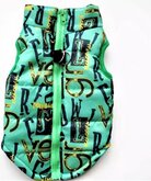 Body warmer voor honden - Honden bodywarmer - Maat S - Groen met print