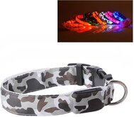LED Halsband Camo WIT RGB maat XL